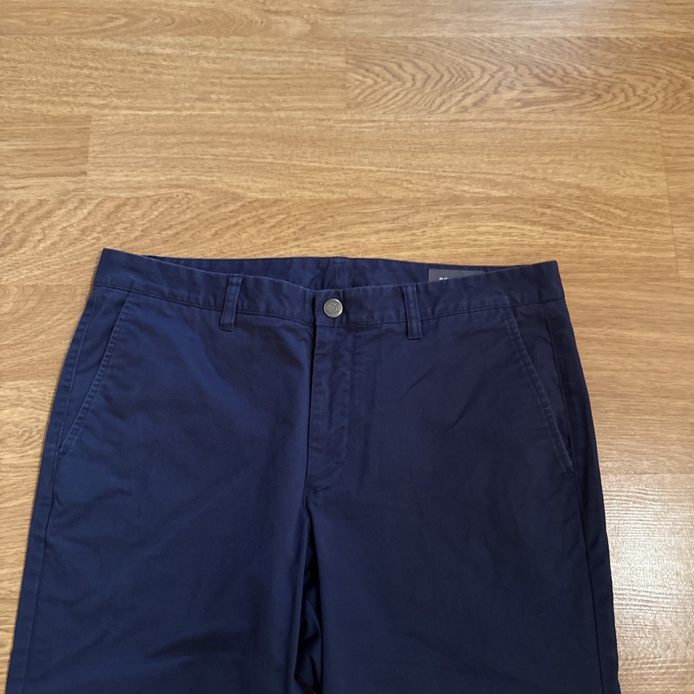 BONOBOS Chino Pants Men's Navy 35x32 (36x32) Straight Leg Stretch Preppy EUC - Picture 2 of 9